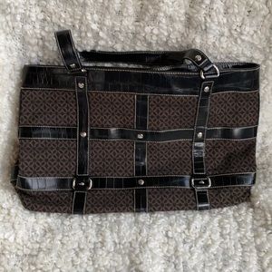 Relic Black & Brown Tote Purse OS